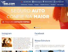 Tablet Screenshot of belcorseguros.com.br